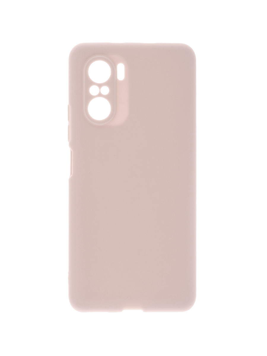 фото Чехол накладка soft matte на xiaomi poco f3 (пыльно-розовый) защита камеры zibelino