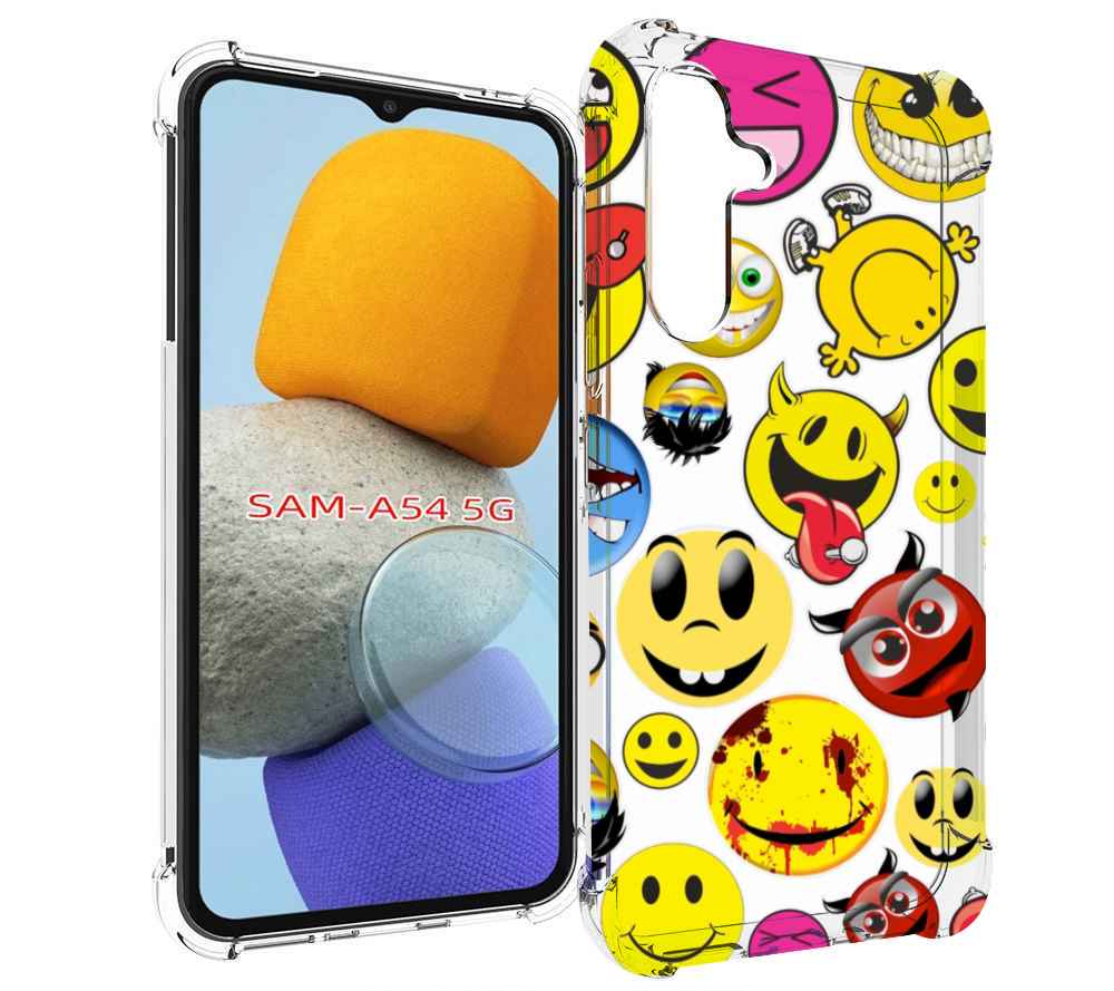 

Чехол MyPads Смайлики для Samsung Galaxy A54, Tocco