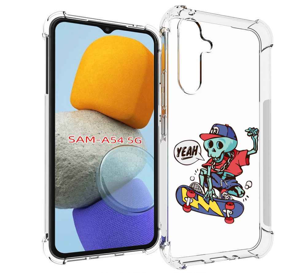 

Чехол MyPads Скелет-на-скейте для Samsung Galaxy A54, Tocco