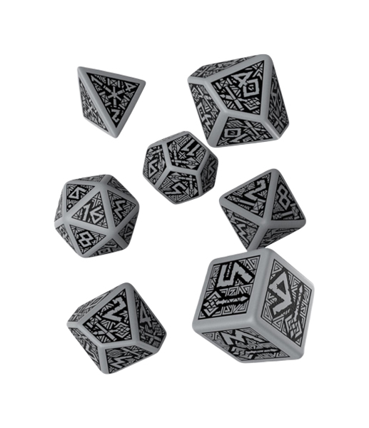 Набор кубиков Q-Workshop Dwarven Gray black Dice Set 7 SDWA12 3550₽