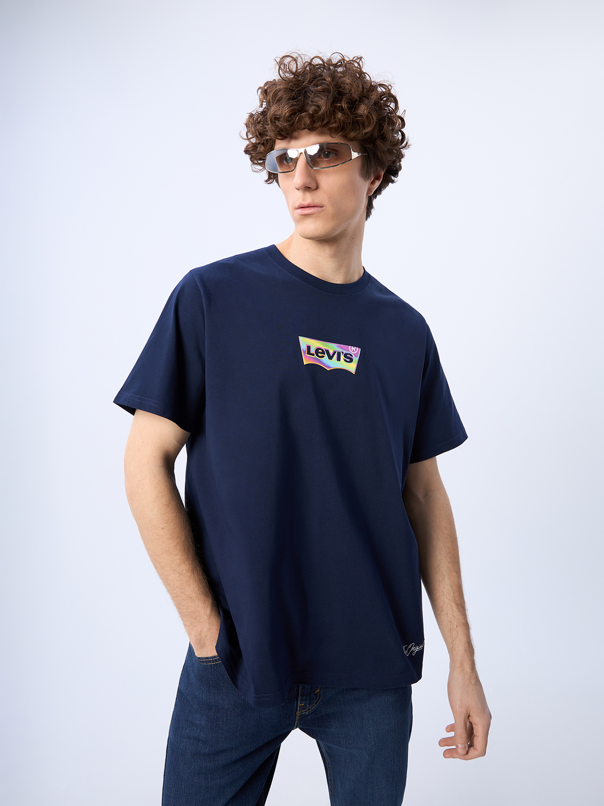 

Футболка мужская Levi's 16143 синяя M, Синий, 16143-2