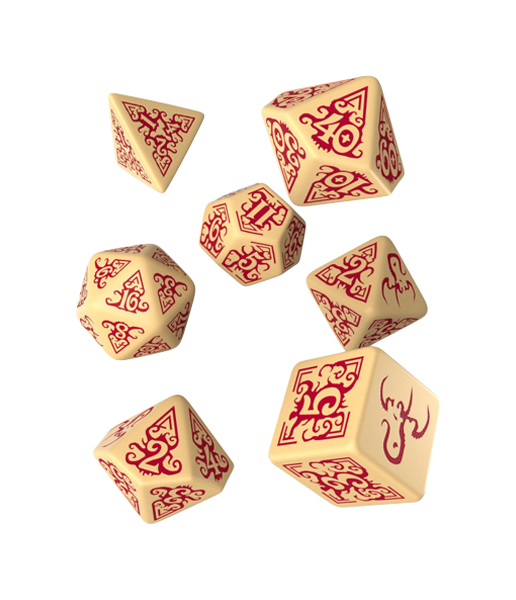 

Набор кубиков Q-Workshop Call of Cthulhu: Masks of Nyarlathotep Dice Set 7 SCTX1N, Бежевый;бордовый