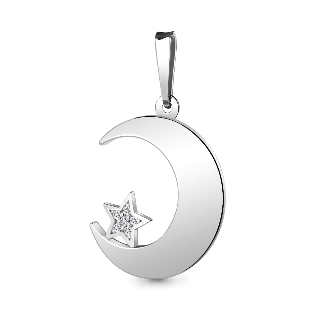 

Подвеска из серебра с фианитом Aquamarine 21108А_925_р, 21108А_925_р