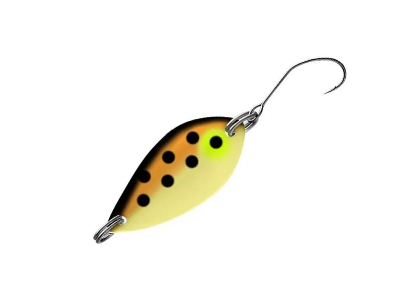 

Блесна Колеблющаяся Sprut Ajikiri Micro Spoon 27 GBR, Золотистый;черный, Ajikiri