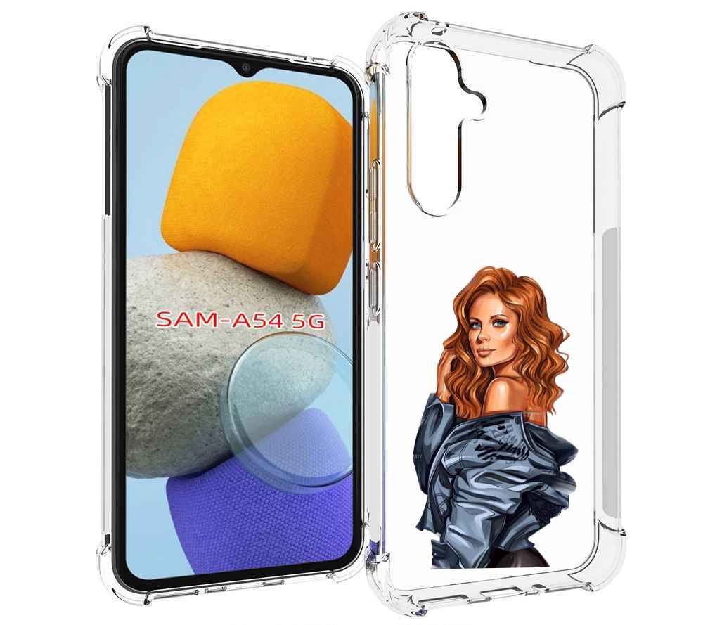 

Чехол MyPads Рыжая-девушка женский для Samsung Galaxy A54, Tocco