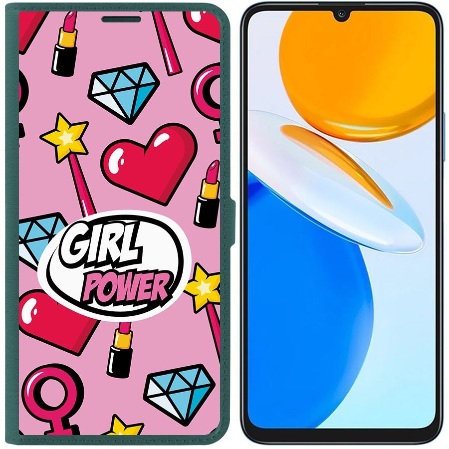 

Чехол-книжка Eco Book для Honor X7 Girl Power, Зеленый