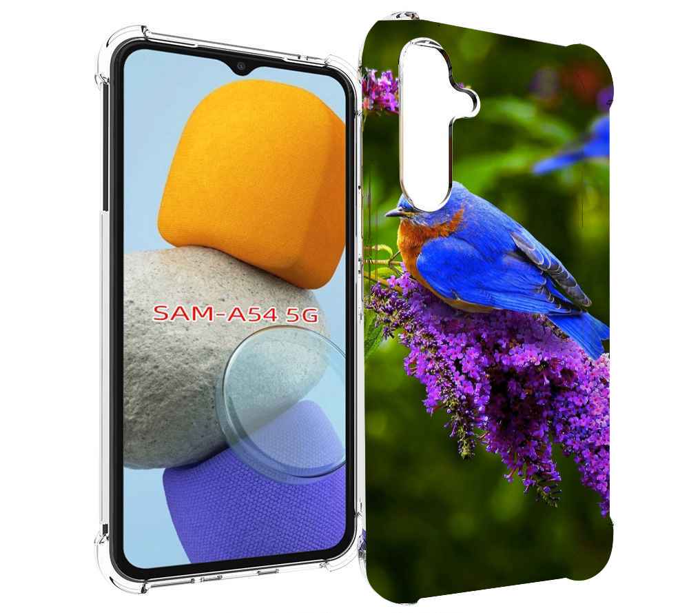 

Чехол MyPads Птица-сиреневая для Samsung Galaxy A54, Tocco