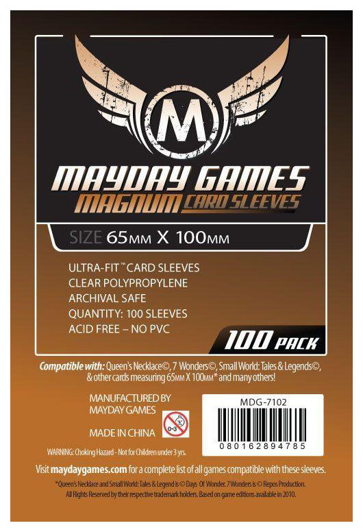 фото Протекторы для настольных игр mayday magnum 7 wonders (65x100) - 100 штук mdg-7102 mayday games