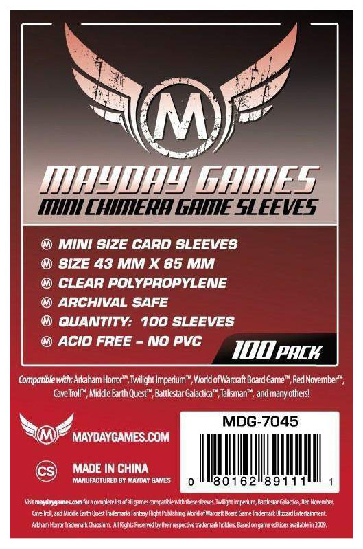 фото Протекторы для настольных игр mayday mini chimera game (43x65) - 100 штук mdg-7045 mayday games