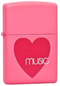 

Зажигалка Zippo Heart Music 24014, Розовый