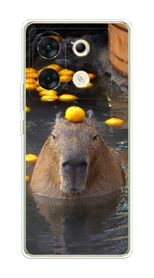 

Чехол на Infinix Zero 30 5G "Капибара отдыхает", Коричневый;оранжевый;серый, 3104950-1