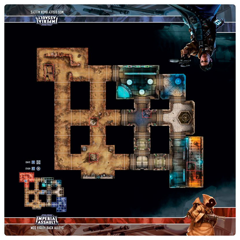 фото Коврик fantasy flight games star wars imperial assault mos eisley back alleys skirmish map