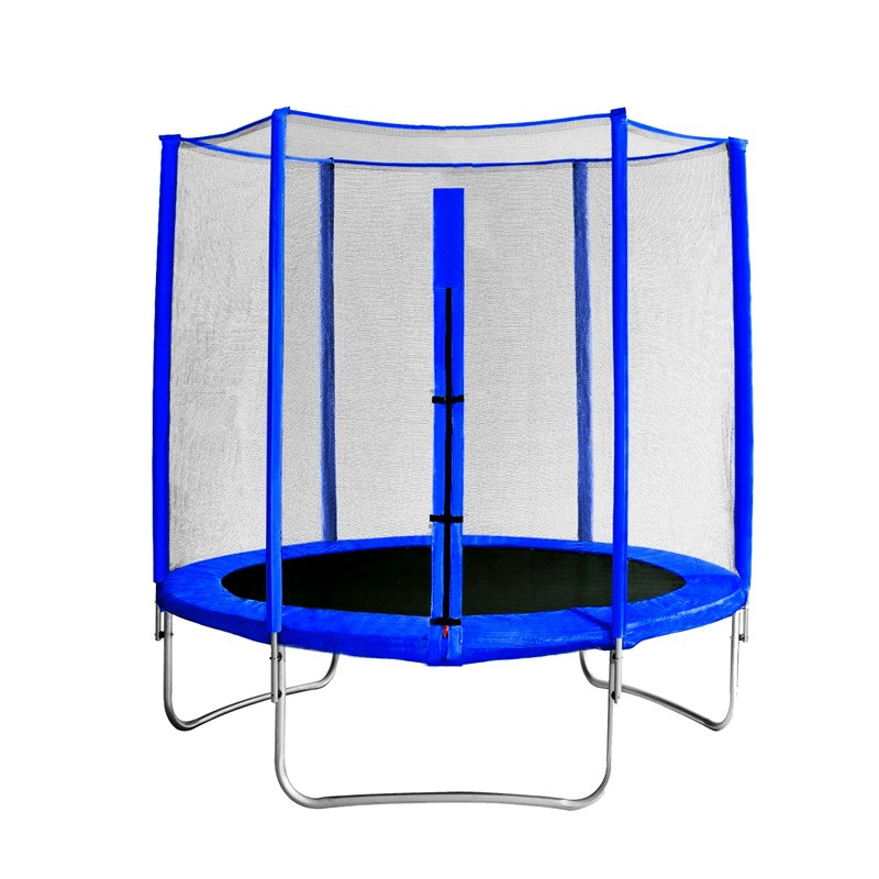 фото Батут с защитной сеткой trampoline 8 диаметр 2,4 м синий