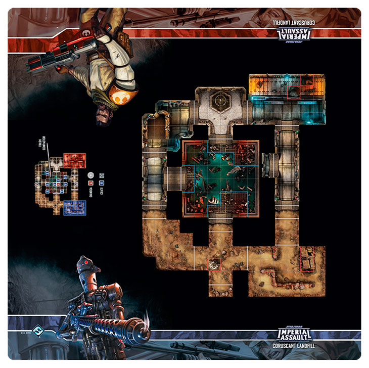 фото Коврик fantasy flight games star wars imperial assault: coruscant landfill playmat swi40