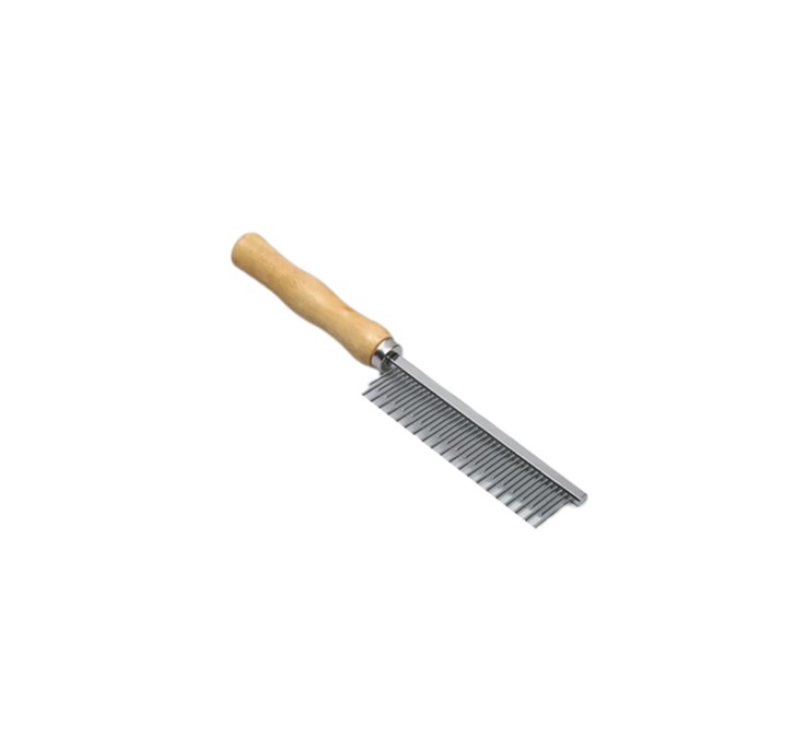 Расчёска-разнозуб Пижон Wood, с деревянной ручкой, 20 х 3 см