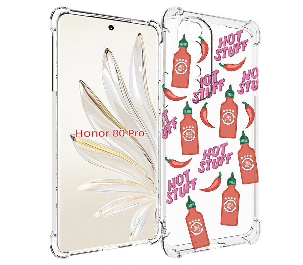 

Чехол MyPads острые-перчики для Honor 80 Pro, Прозрачный, Tocco