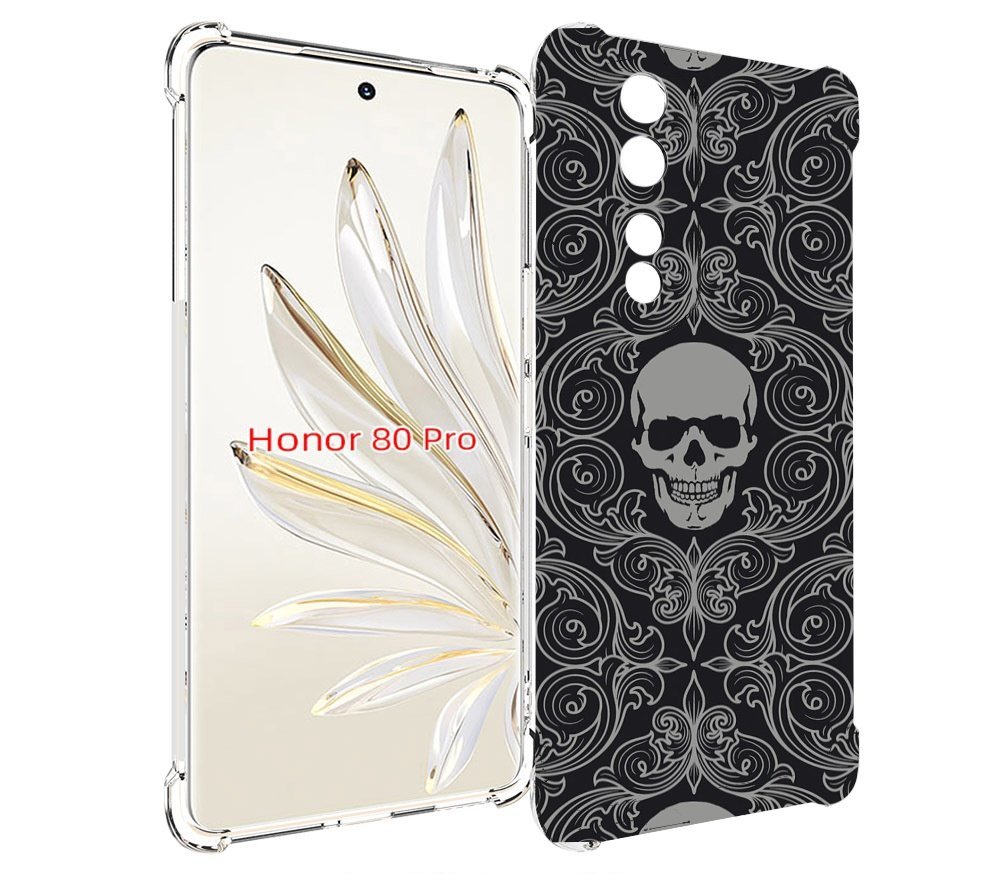 

Чехол MyPads орнамент-черепов для Honor 80 Pro, Прозрачный, Tocco