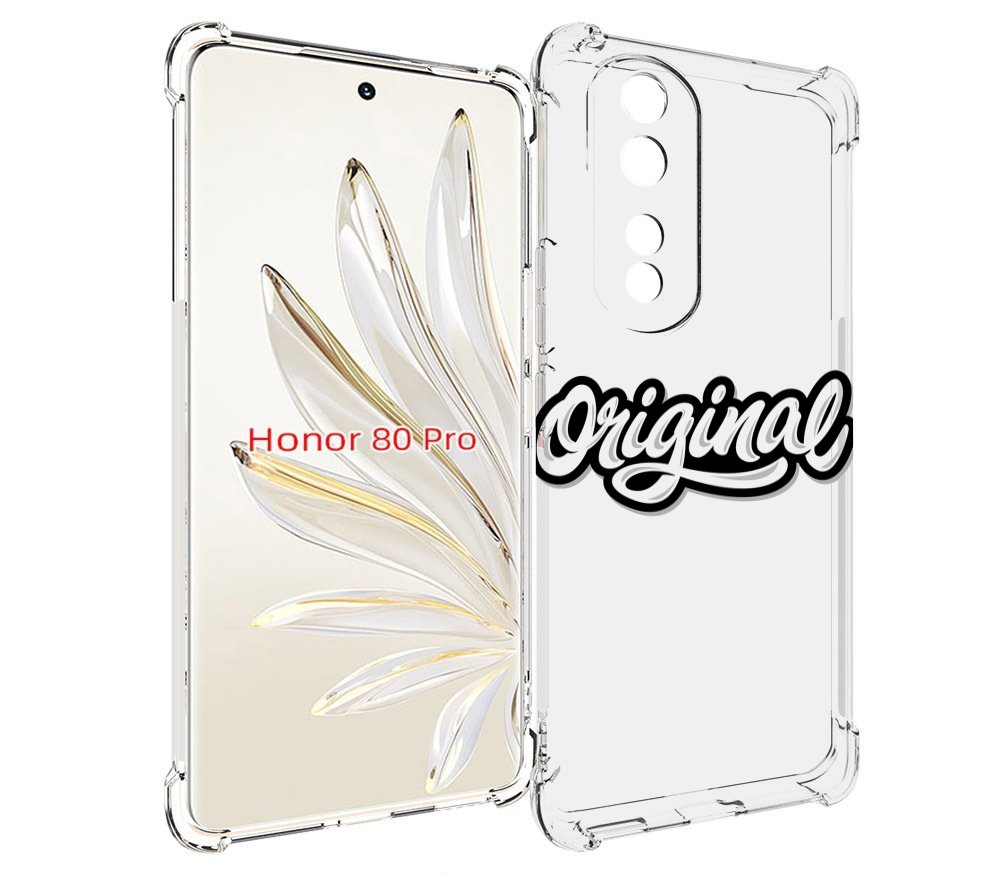 

Чехол MyPads оригинал-надпись для Honor 80 Pro, Прозрачный, Tocco