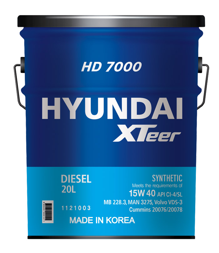 фото Моторное масло hyundai xteer синтетическое моторное для грузовой техники hd 7000 15w40 ci-