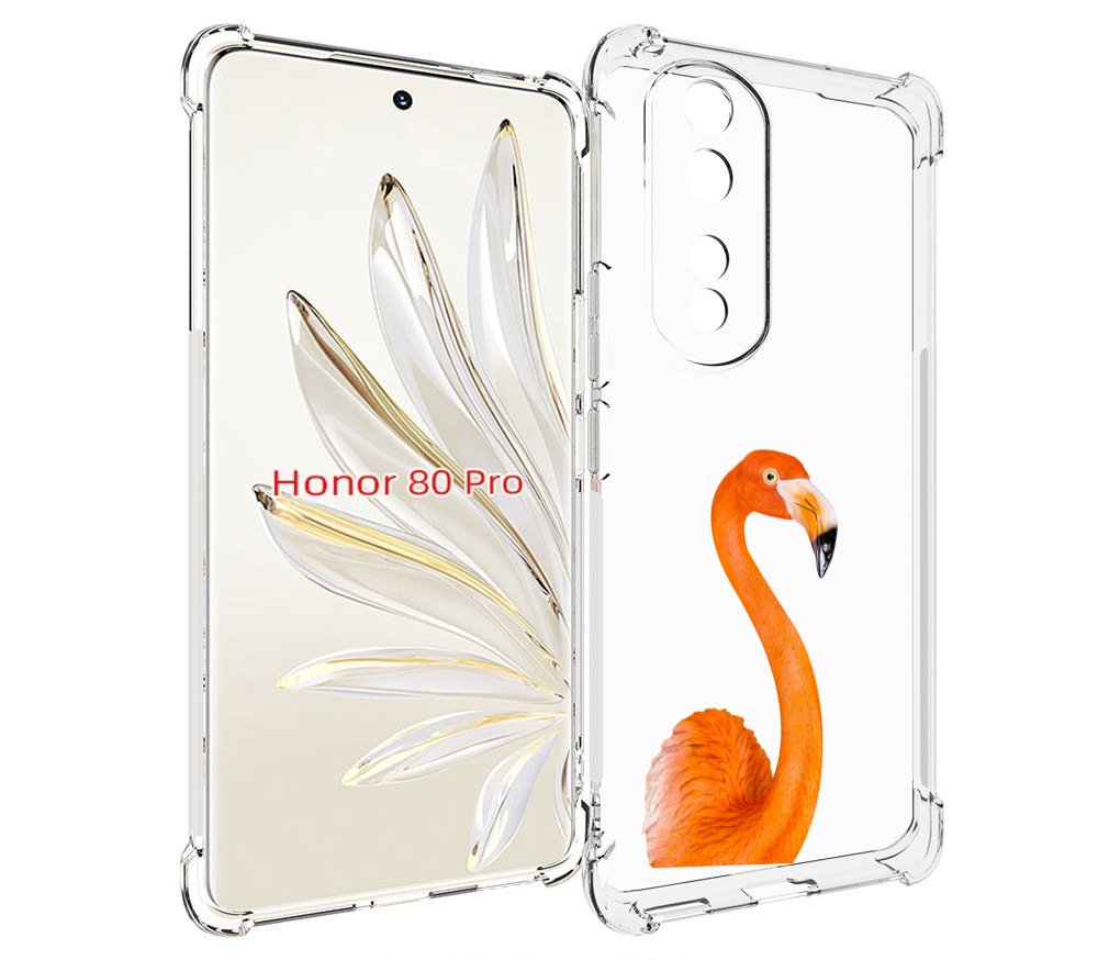 

Чехол MyPads оранжевый-фламинго для Honor 80 Pro, Прозрачный, Tocco