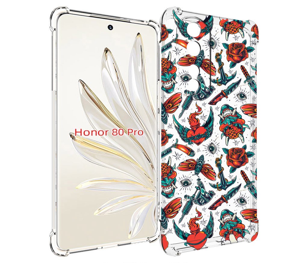 

Чехол MyPads олд-скул-пак для Honor 80 Pro, Прозрачный, Tocco