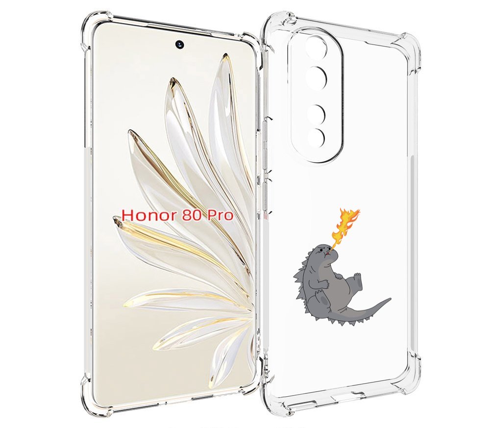 

Чехол MyPads огнедышащий-дракончик для Honor 80 Pro, Прозрачный, Tocco