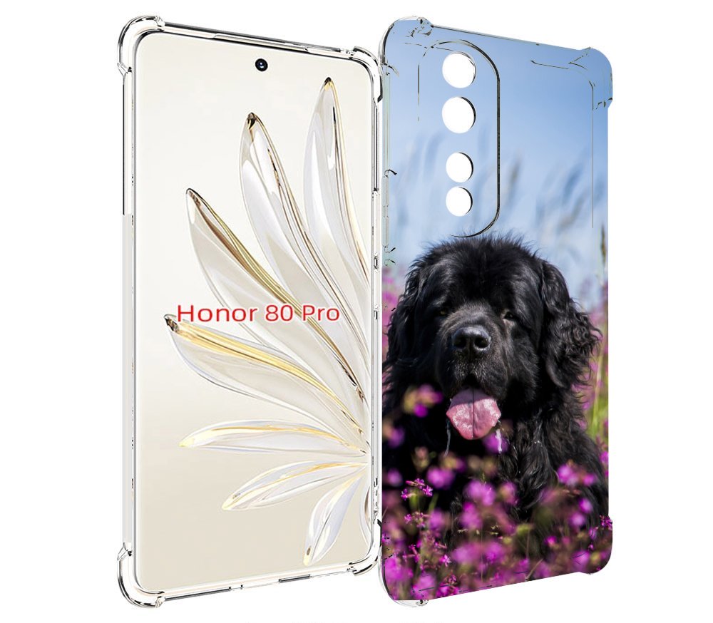 

Чехол MyPads ньюфаундлед для Honor 80 Pro, Прозрачный, Tocco
