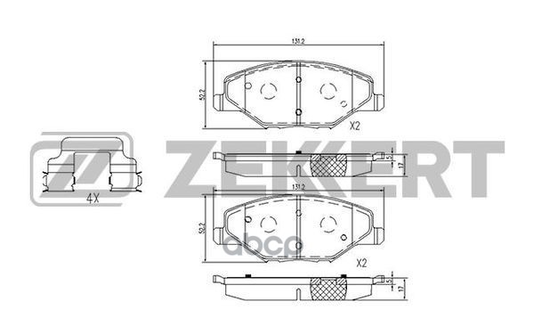 

Колодки Тормозные Zekkert Zekkert bs-1251 Gdb2027