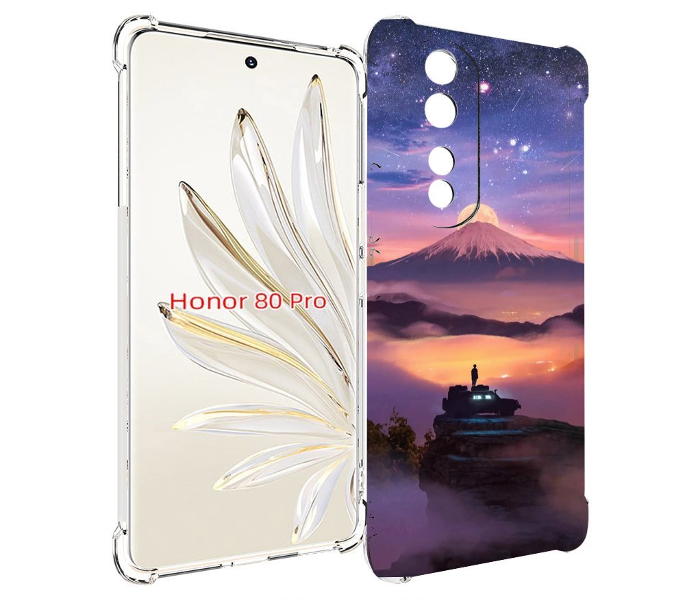 

Чехол MyPads ночь-в-горах для Honor 80 Pro, Прозрачный, Tocco