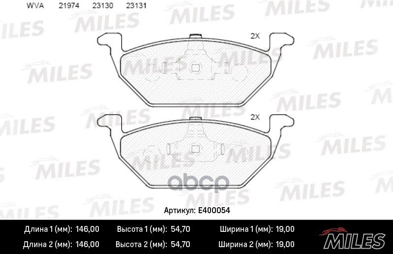 

Колодки Тормозные Передние Miles E400054 Gdb1984