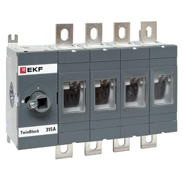 

Рубильник 4п 315А без рукоятки управления TwinBlock EKF tb-s-315-4p