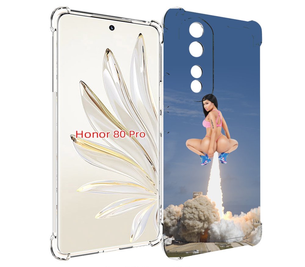 

Чехол MyPads ники-минаж-ракета детский для Honor 80 Pro, Прозрачный, Tocco