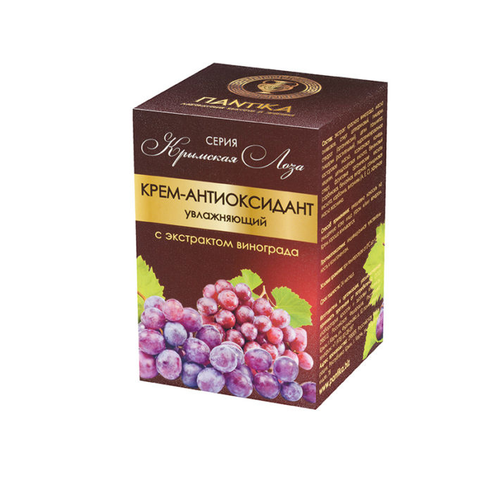 Крем-антиоксидант увлажняющий с экстрактом винограда Крымская лоза, 30г либридерм anti age крем стволовые клетки винограда 50 мл