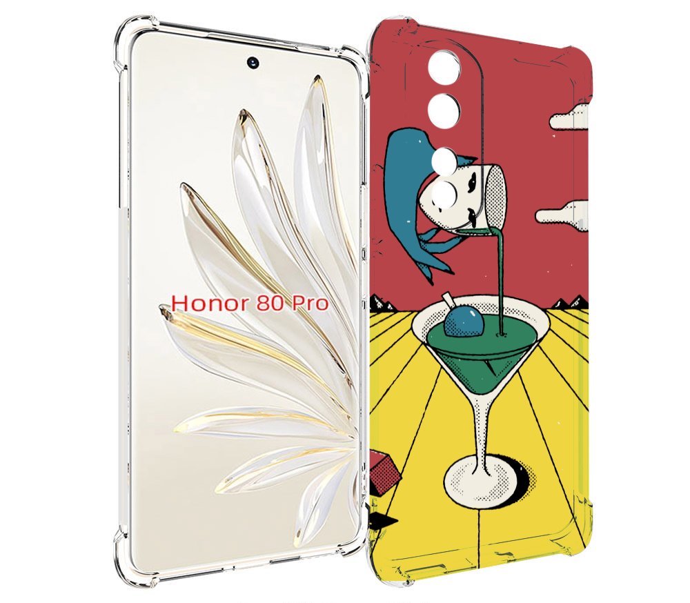 

Чехол MyPads необычный напиток для Honor 80 Pro, Прозрачный, Tocco