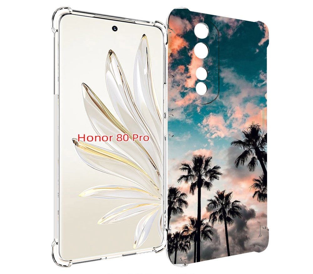 

Чехол MyPads небо-с-пальмами для Honor 80 Pro, Прозрачный, Tocco