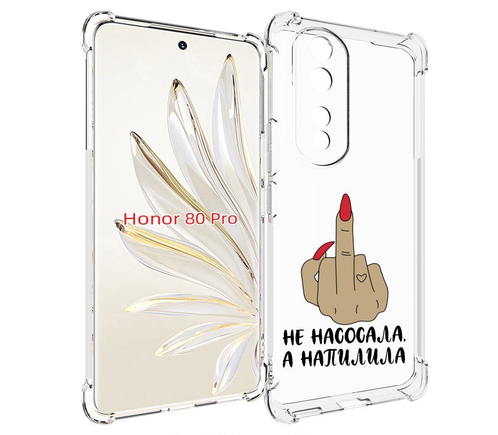 

Чехол MyPads напилила для Honor 80 Pro, Прозрачный, Tocco