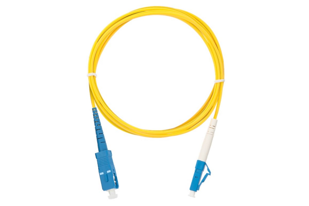 

Патч-корд волоконно-оптический (шнур) SM 9/125 (OS2) LC/UPC-LC/UPC simplex LSZH (1м) | код, Белый