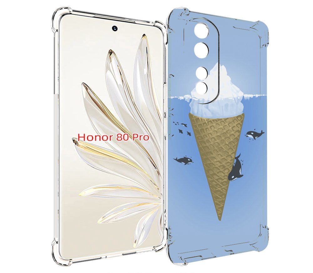 

Чехол MyPads мороженное-у-косаток для Honor 80 Pro, Прозрачный, Tocco