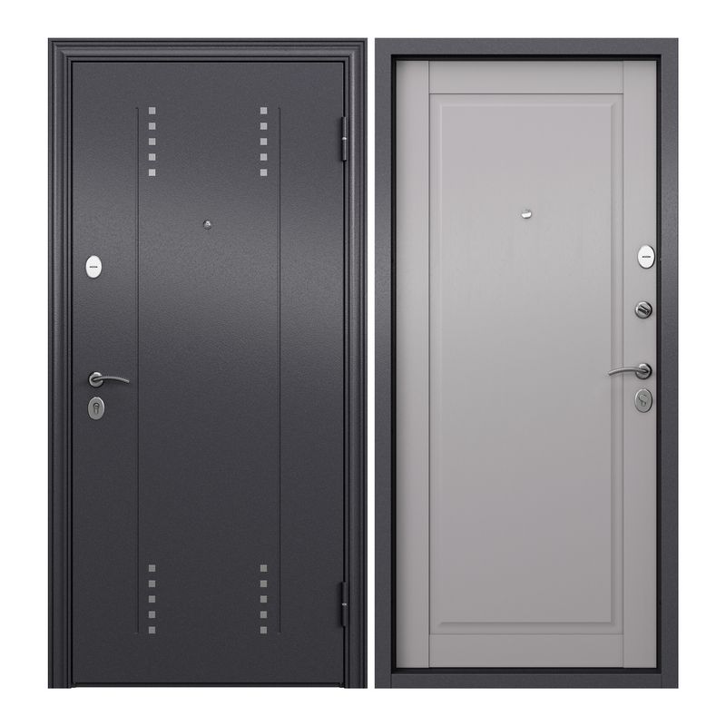 

Дверь входная Torex для квартиры металлическая Flat-S, 860х2050 правый, серый/белый, Flat-S