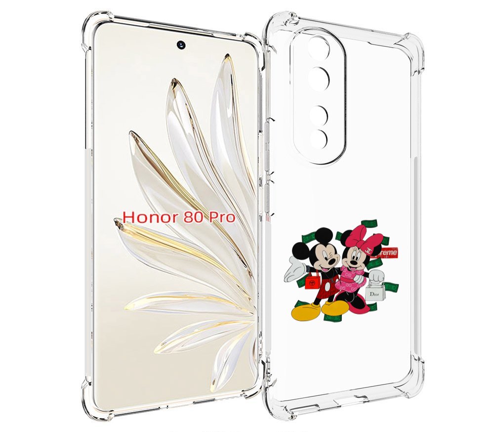 

Чехол MyPads модные-микки-маус детский для Honor 80 Pro, Прозрачный, Tocco
