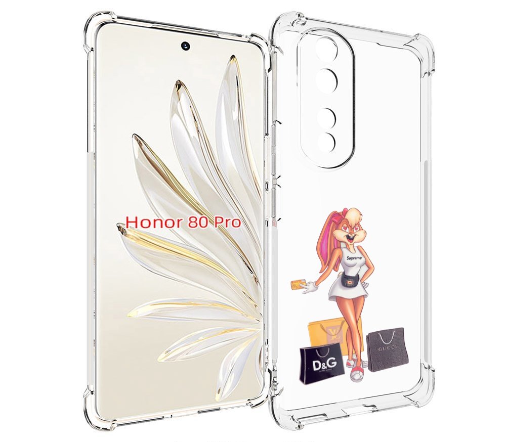 

Чехол MyPads модница-зайка женский для Honor 80 Pro, Прозрачный, Tocco