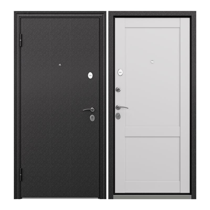 

Дверь входная Torex для квартиры металлическая Flat-XL, 860х2050 левый, черный/белый, Flat-XL