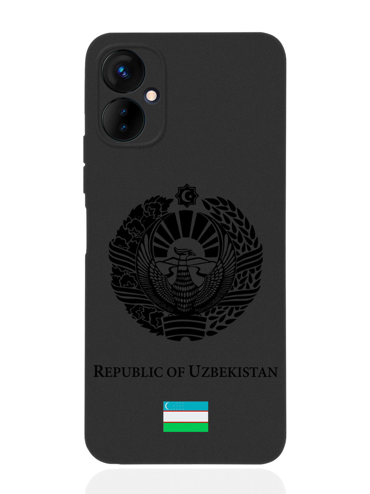 

Чехол SignumCase для Tecno Spark 9 Pro Черный лаковый Герб Узбекистана черный