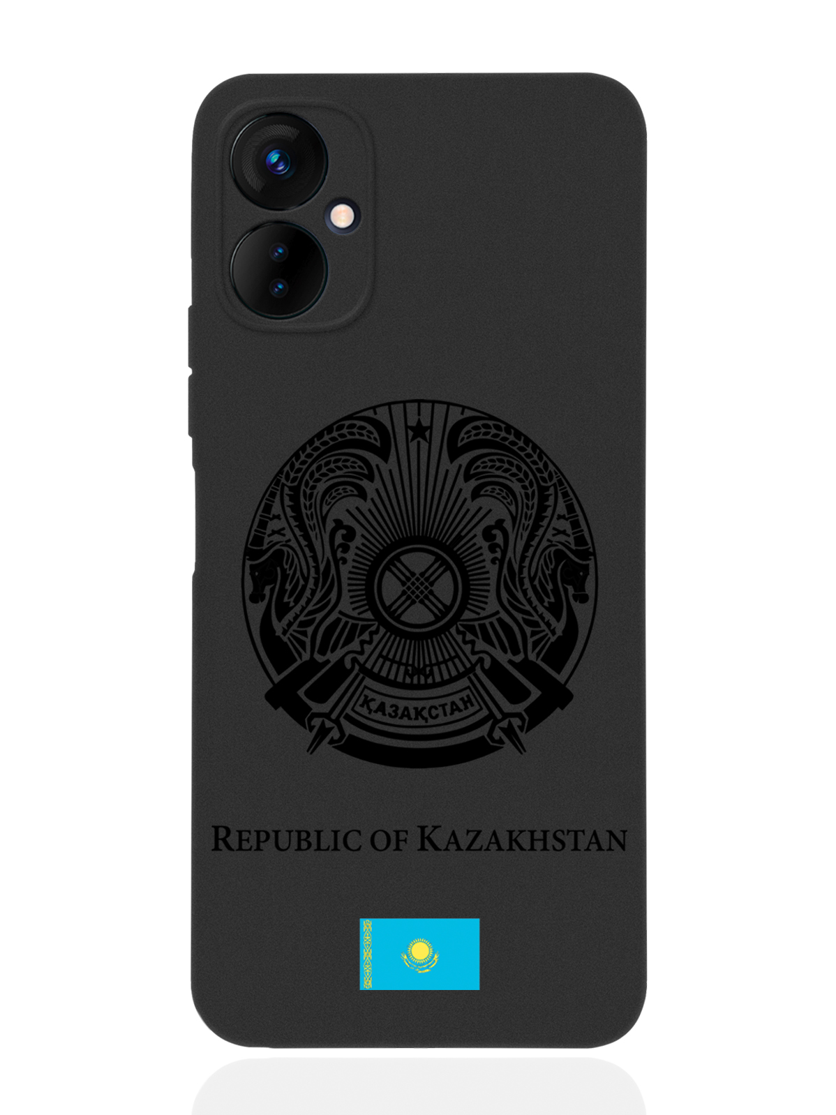 

Чехол SignumCase для Tecno Spark 9 Pro Черный лаковый Герб Казахстана черный