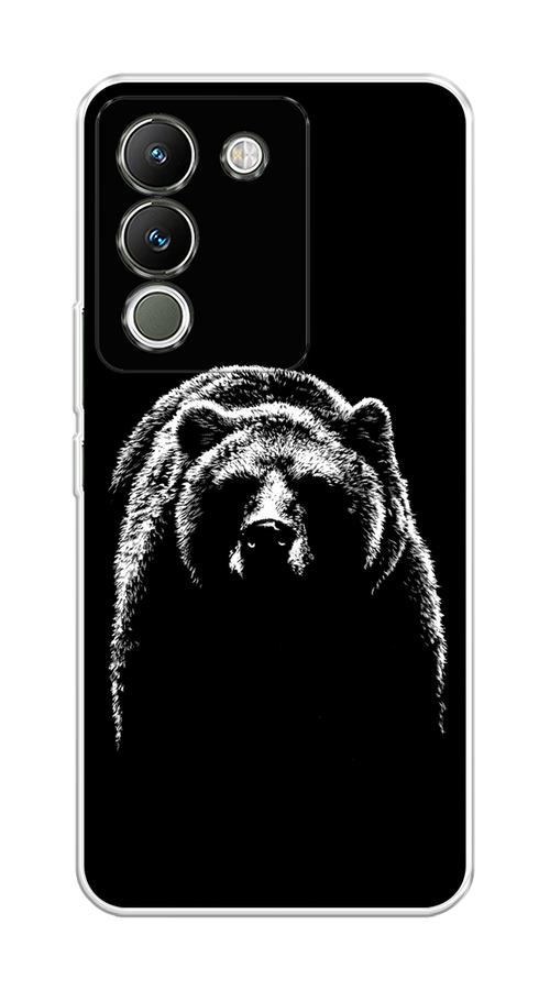 

Чехол на Vivo V29e 5G "Медведь в ночи", Белый;черный, 269650-1