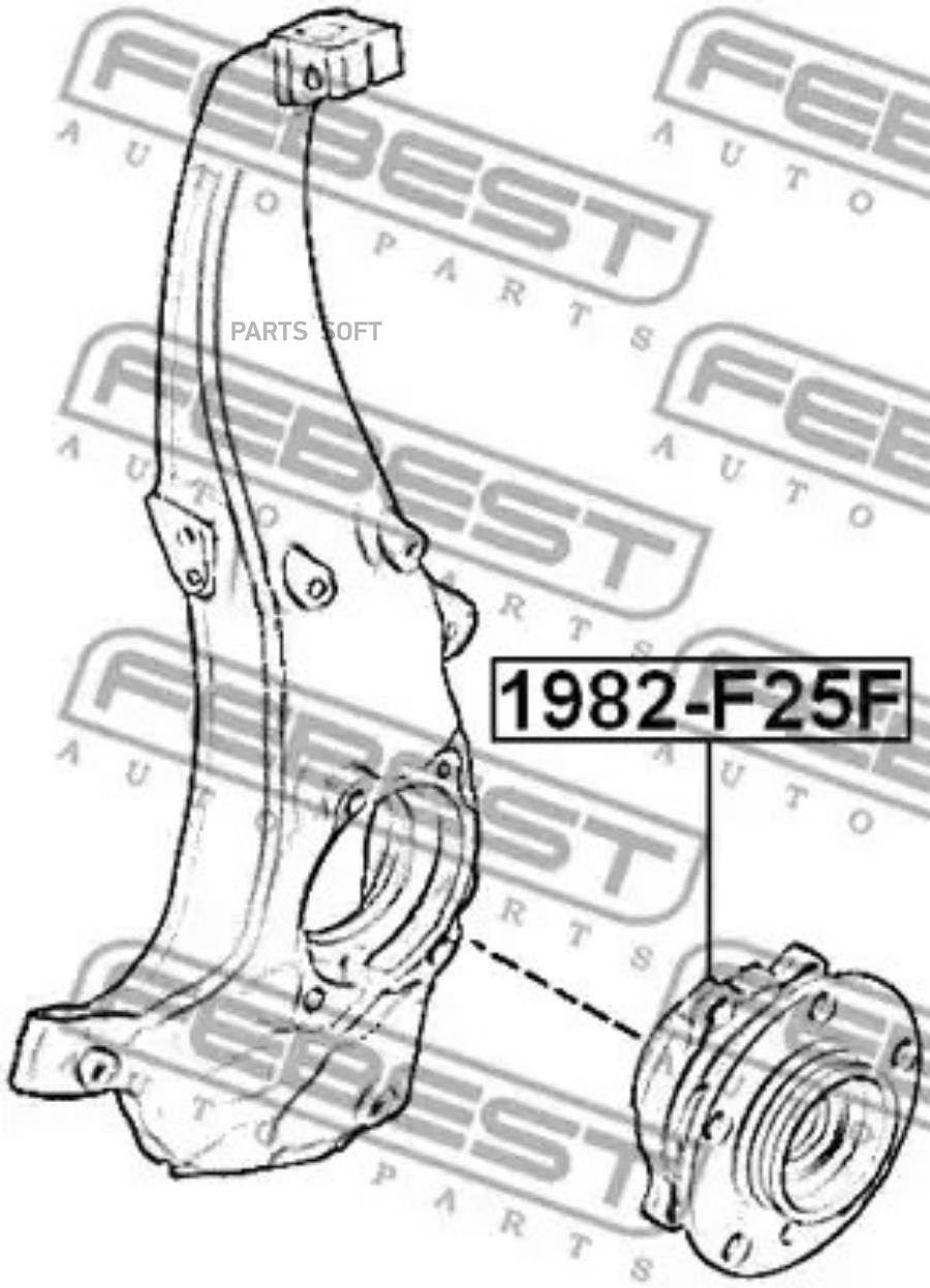 

Ступица передняя BMW 6 F06 GC 2011-2013 FEBEST 1982-F25F