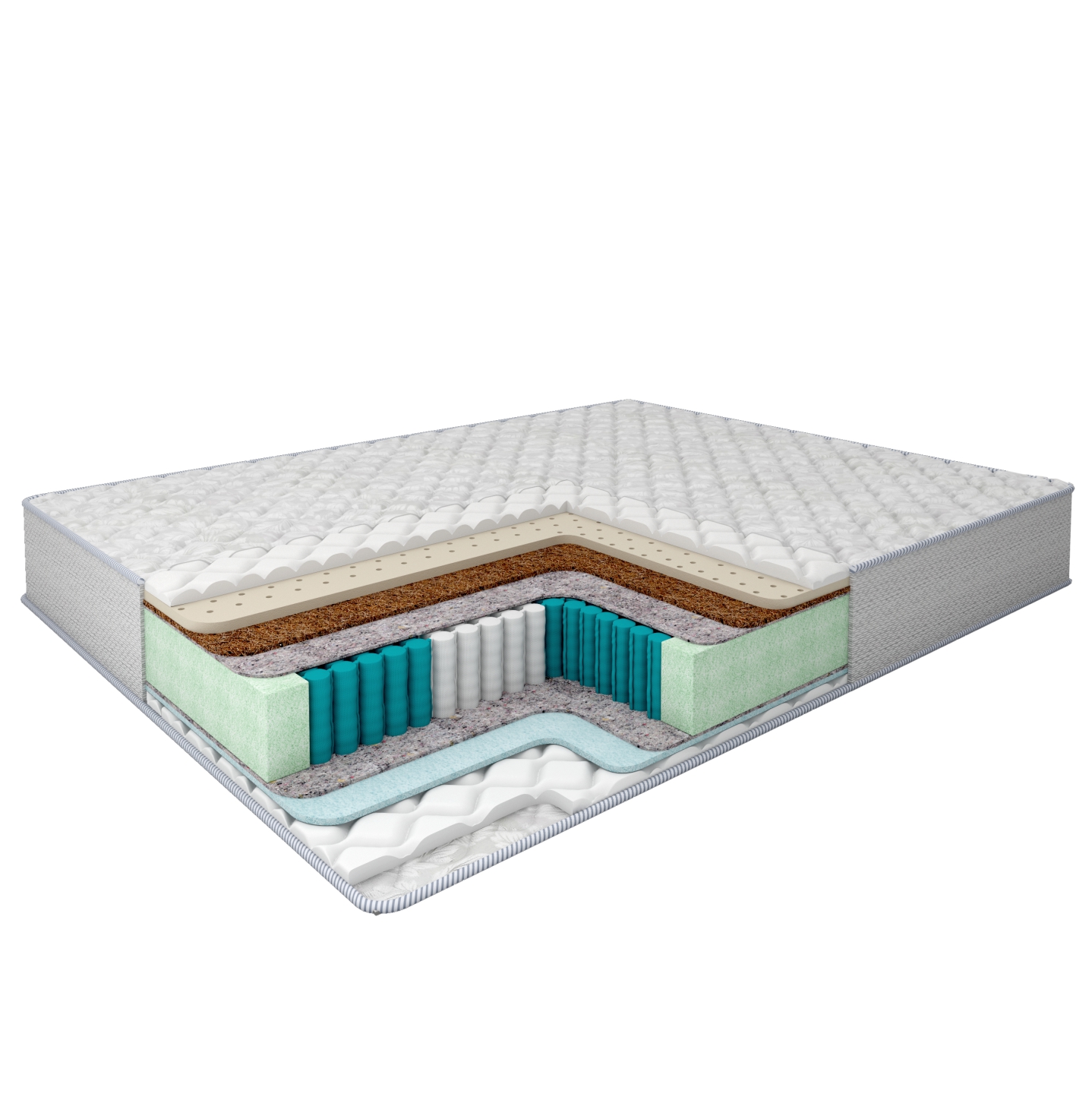 

Матрас пружинный Plams Aquamarine Effect 120х200, Белый;серый, Aquamarine Effect
