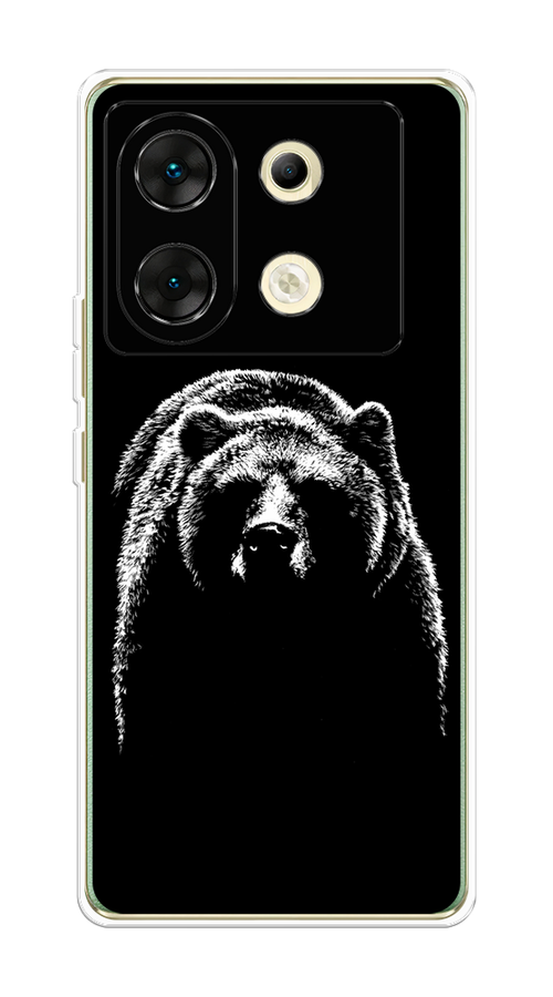 

Чехол на Infinix Zero 30 5G "Медведь в ночи", Белый;черный, 3104950-1