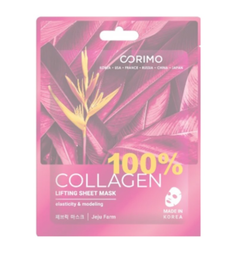 фото Тканевая маска для лица corimo collagen лифтинг 22 г