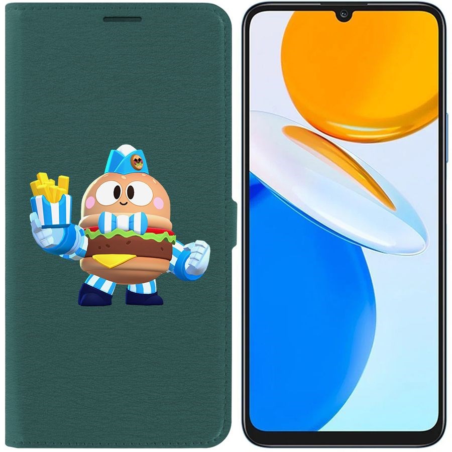 

Чехол-книжка Eco Book для Honor X7 Brawl Stars-Бургер Лу